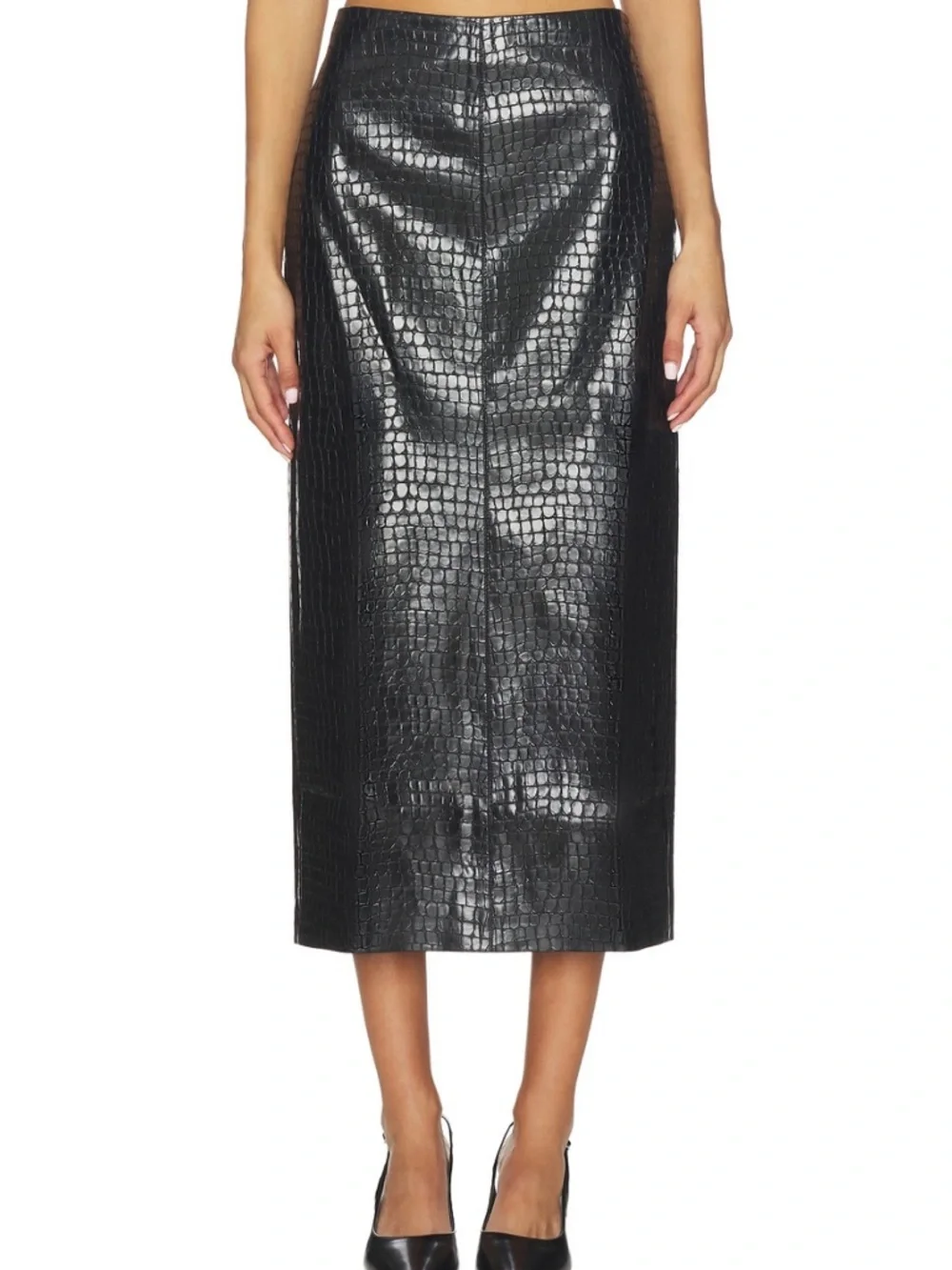 L’academie Alisson Midi Skirt in Black - Picture 2 of 8